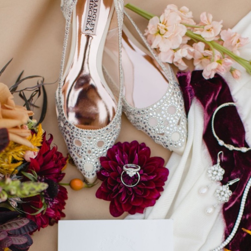 Badgley Mischka Crystal Flats